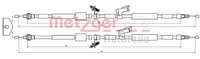 Metzger 10.5452 Seilzug, Feststellbremse FüR Ford