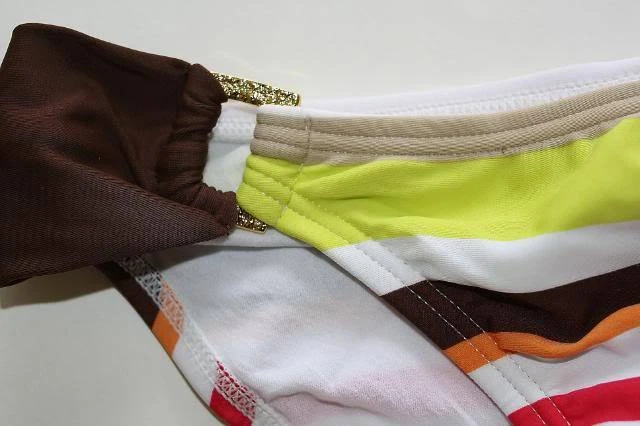 Esprit NEW Brown Yellow Women's Size XS 0 2 Swimsuit Bikini Bottom $42 2437 - Image 4 of 4