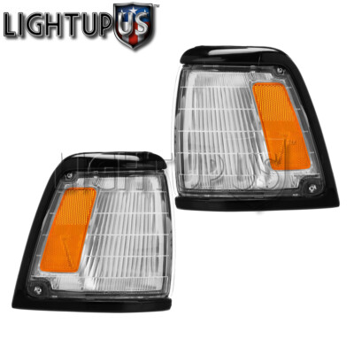 Left Right Pair Black Park Signal Lights for 1992-1995 TOYOTA PICKUP 2WD