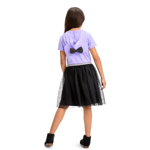 Disney Girls (Sz XL 14-18) Purple & Black Minnie Mouse Tulle Halloween Dress - Picture 3 of 3