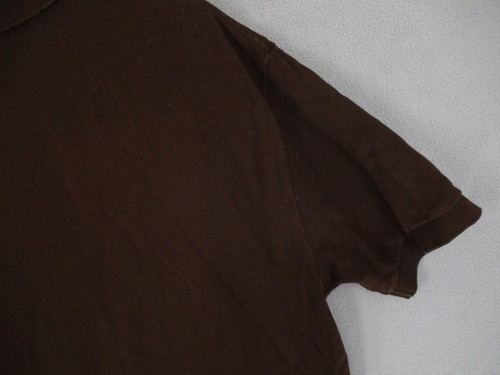 Ralph Lauren Shirt Mens Medium Brown Beige Polo Short Sleeve Button Golf - Picture 12 of 16