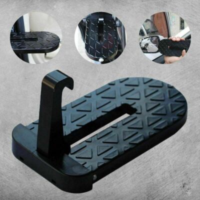 Black Folding Car Door Latch Hook Step Mini Foot Pedal Roof Ladder Universal