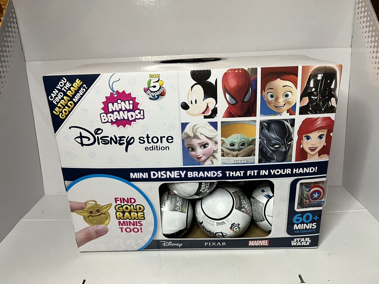 5 Surprise Mini Brands Disney Store - Full Case of 24 Mystery Balls + Bonus Mini