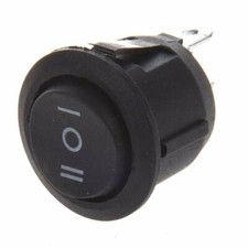 interruttore deviatore rotondo a 3 posizioni ON-OFF-ON a bilanciere 250V 6A 23mm
