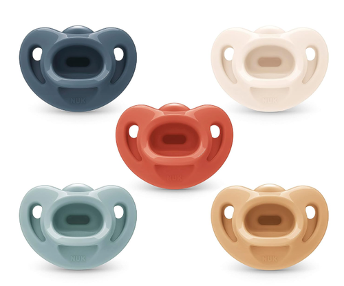 5-Pack NUK Baby Pacifiers – 100% Silicone, BPA-Free, Comfy Design 0-6 Months