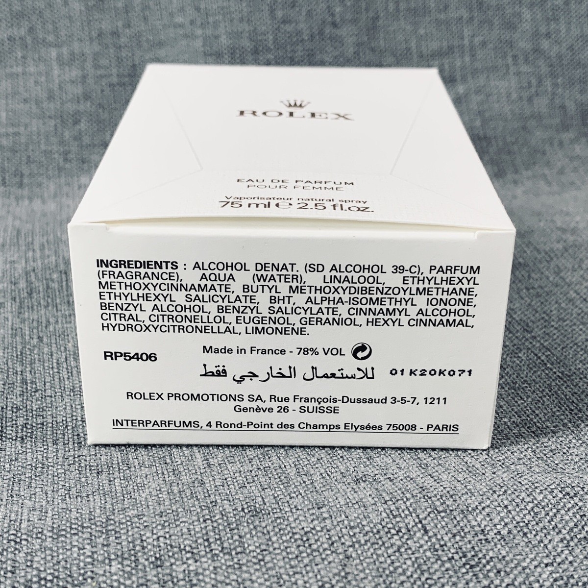 Rolex Eau De Parfum Pour Femme 75ml 2.5oz New open box | eBay