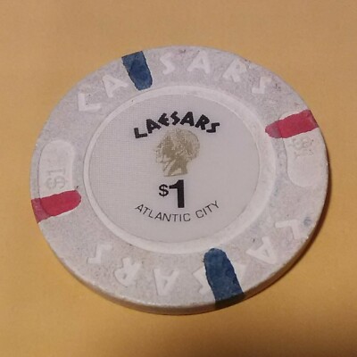 1987 CAESARS PALACE CASINO ATLANTIC CITY HARD TO FIND 1ST ISSUE $1.00 CHIP!