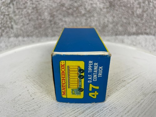 Vintage Lesney Matchbox Series 47 DAF Tipper Container Truck Yellow Silver - Picture 2 of 17