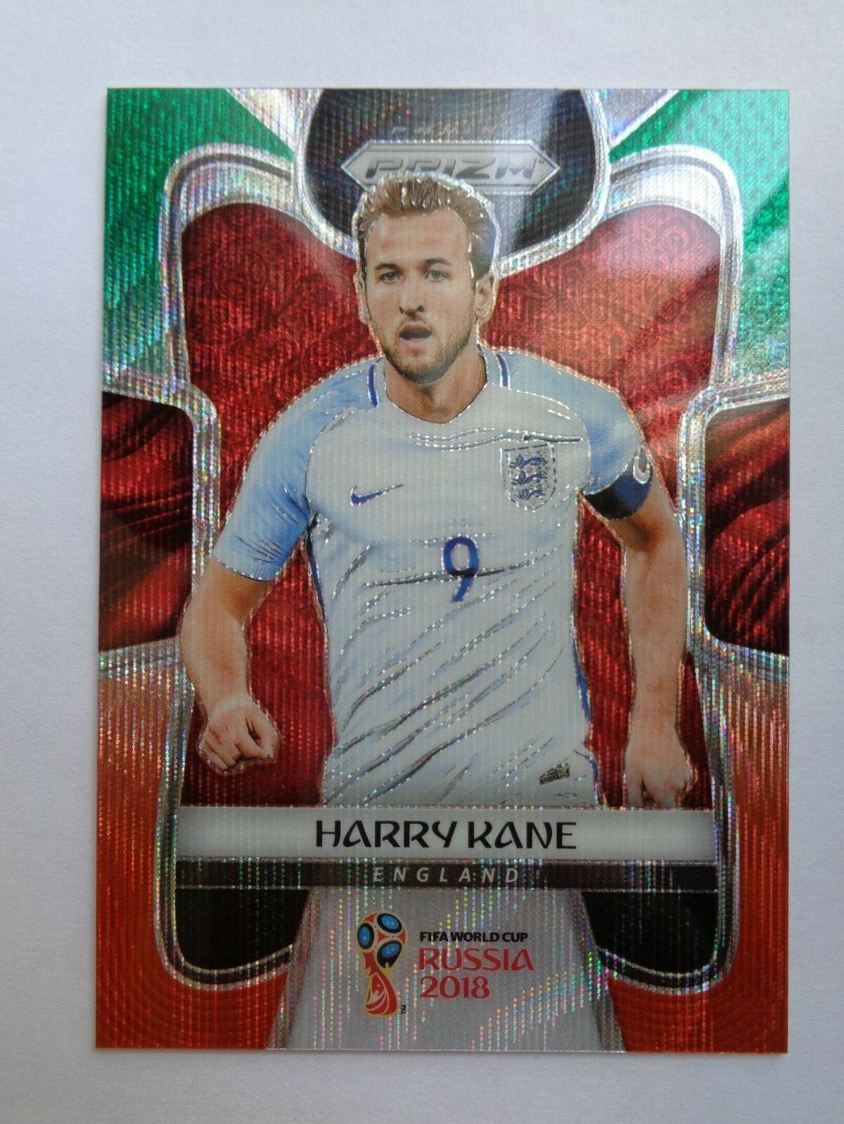 2018 Prizm World Cup # 62 HARRY KANE England Green Orange Base Parallel