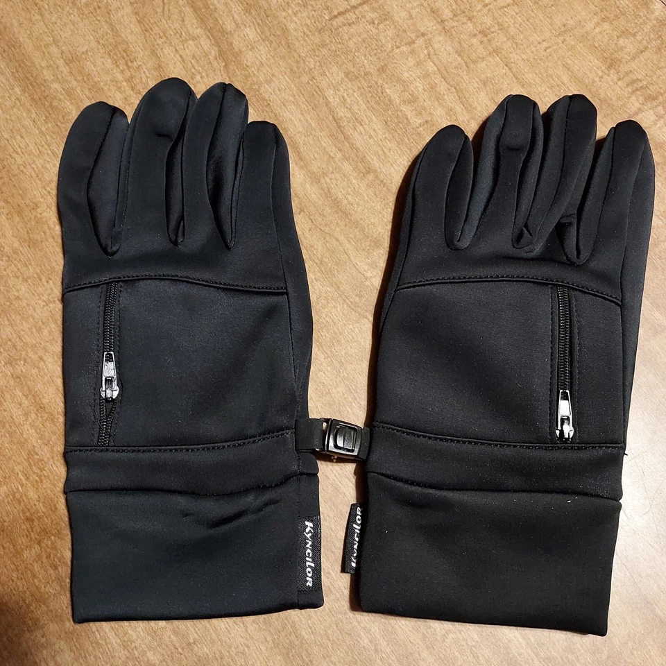 Guantes táctiles para ciclismo conducción caminar trabajo con teléfono - negros talla L Foto 4 de 4