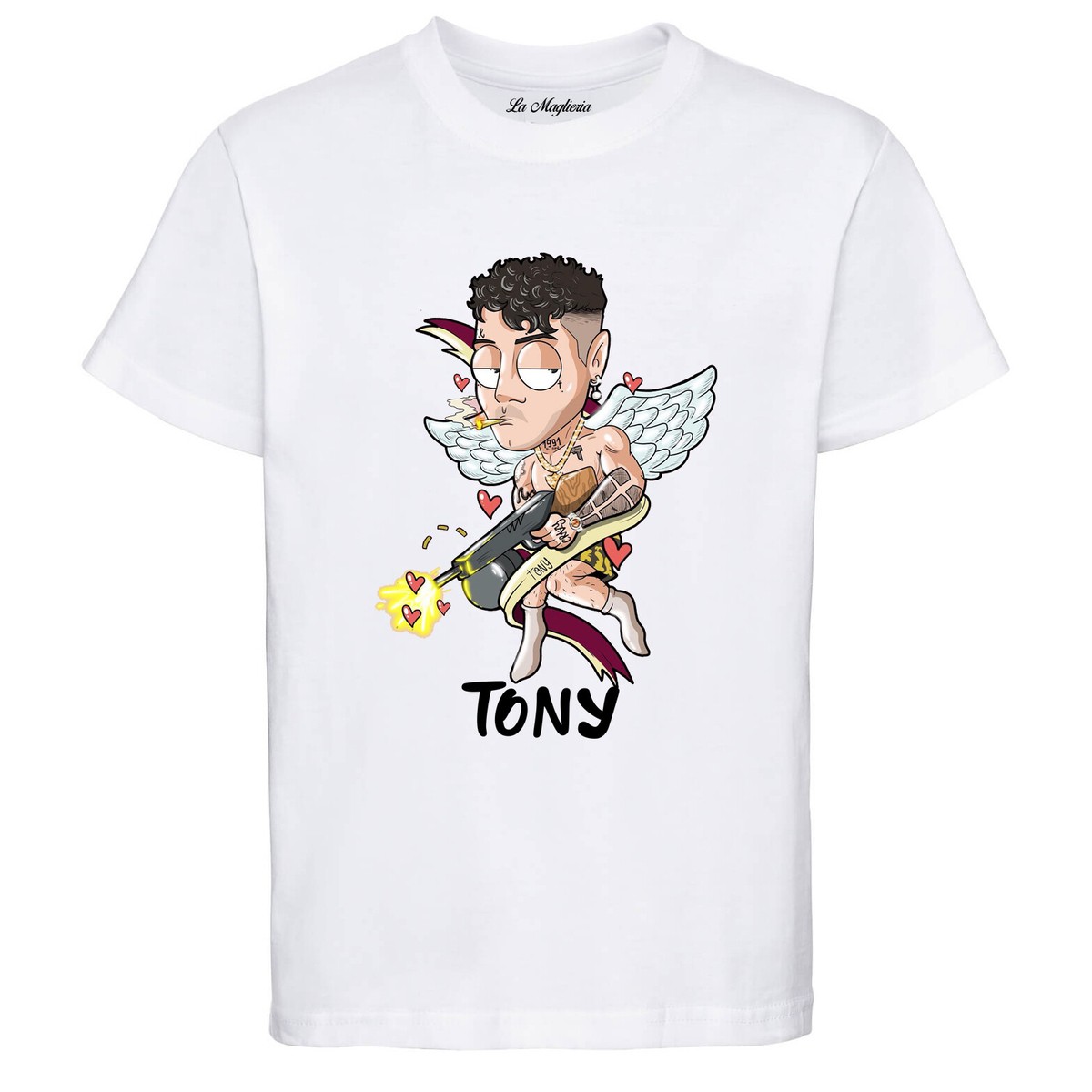 Maglietta di TONY EFFE rapper unisex uomo donna bambino bianca o nera Icon