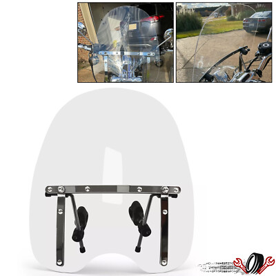 For Suzuki Boulevard C50 M50 C90 M90 19''x17'' Clear Windshield 7/8'' Handlebar
