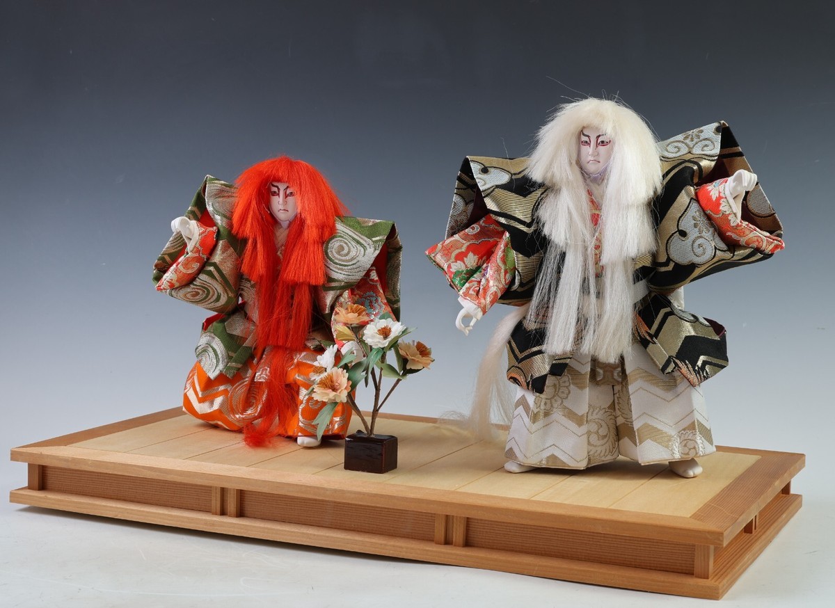 Japanese Noh doll京都　能人形　狂言　歌舞伎　翁　木製彫刻 Noh Doll - Etsy