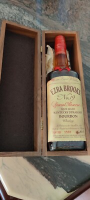 EZRA BROOKS No. 19 Bourbon Whiskey UNGEÖFFNET mit Kiste