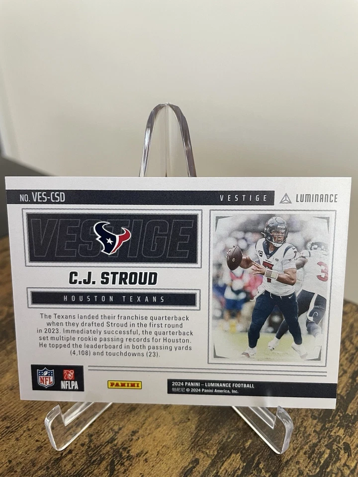 2024 Panini Luminance - Vestige Orange #VES-CSD C.J. Stroud /100 - Image 2 of 2