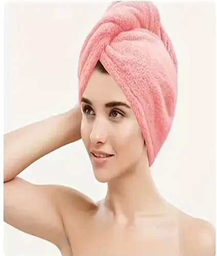 Toalla para cabello de microfibra Pretty Chemo Turbante, gorra de secado de cabello suave púrpura - Imagen 2 de 8