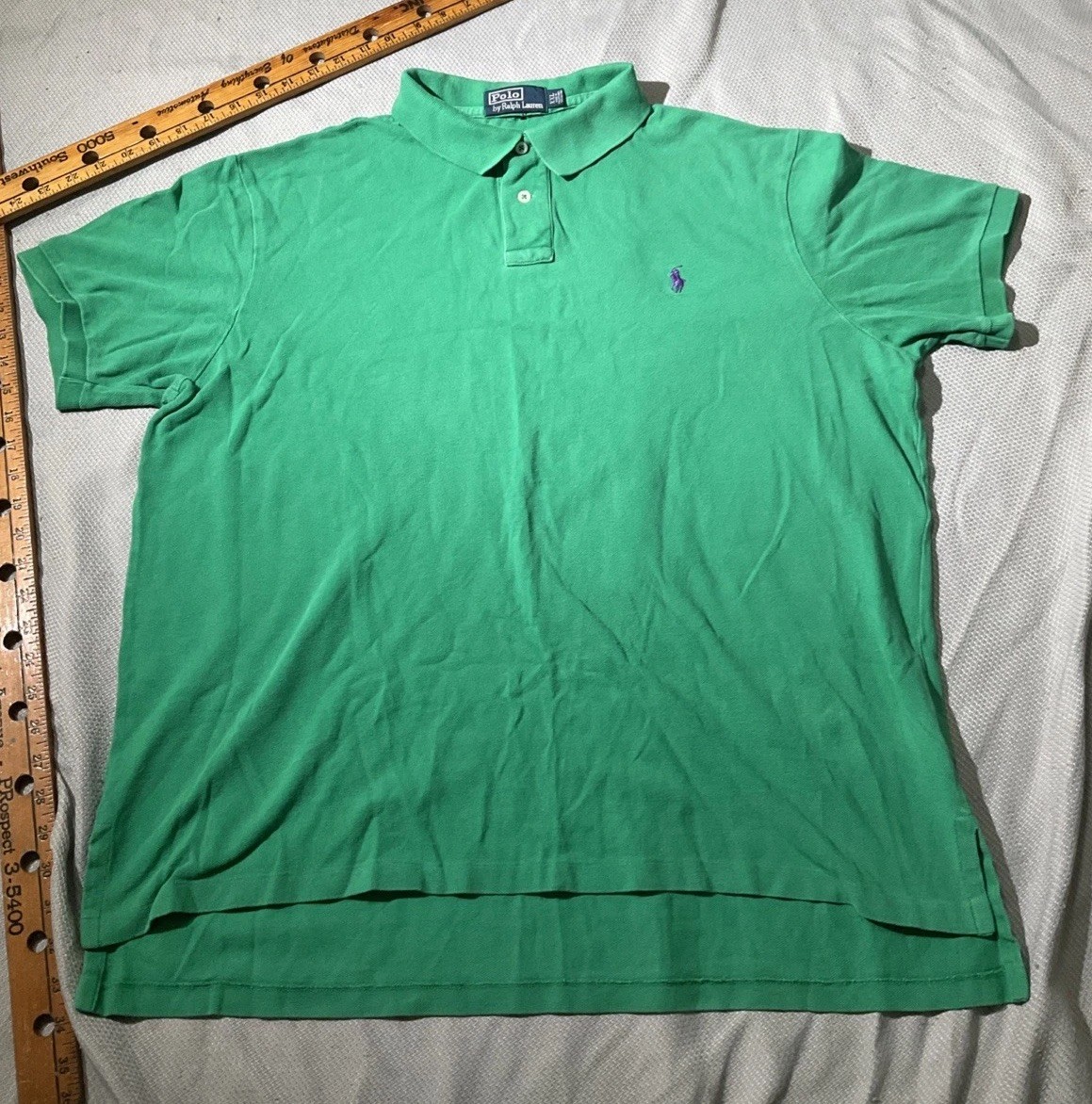 Ralph Lauren Camicia Uomo 2XL XXL Verde Pony Logo Polo Bottone Preppy Casual