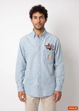 Vintage WARNER BROS. Casual Shirt  Heren  maa...