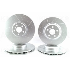 FOR BMW X7 40d G07 M SPORT FRONT REAR BRAKE DISCS 374mm 345mm DIMPLED GROOVED