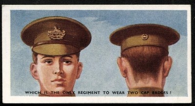 Tabakkarte, Carreras, DO YOU KNOW, 1939, nur Regiment trägt zwei Mützenabzeichen, #44
