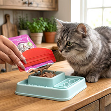 Cat Food Pouch Squeezer Treat Dispenser Pet Feeding Tool Easy Squeeze Scraper
