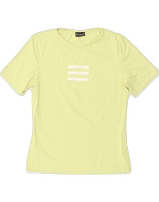 Roccobarocco grafisches Damen-T-Shirt Oberteil UK 12 Medium grün FC10