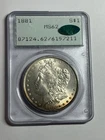 1881 P Morgan Silver Dollar PCGS MS62 CAC Rattler Tougher Date Rattler