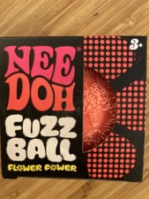 Orange Needoh FUZZ BALL Flower Power Nee Doh Squish Stress Ball NEE-DOH Fuzzball