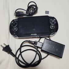 Sony PS Vita PCH-1000 Crystal Black Console Tested w/ AC Adapter 16GB Memory 25
