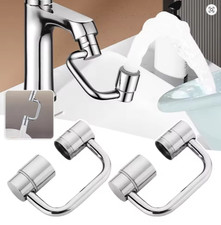 Stainless Faucet Extender 1080  Swivel Dual Mode Splash-Proof Nozzle Adapter