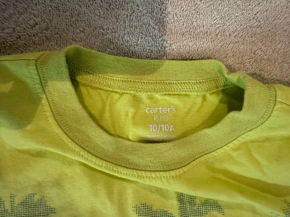 Carters T-Shirt Youth Boys Size 10/10A Yellow Graphic Print - Image 2 of 3