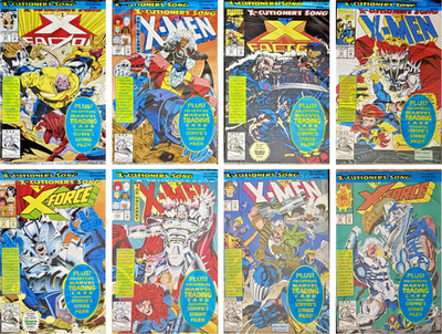 X-Cutioner s Song 8-Book Lot X-Men X-Force X-Factor 1992 Marvel Polybagged Cards
