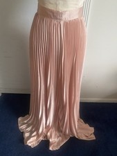 Sweet Vintage Pink Pleated Maxi Skirt Sz S