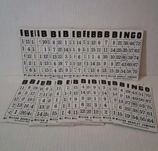 Vintage 33 Milton Bradley Bingo Cards Heavy Cardboard 1960's 