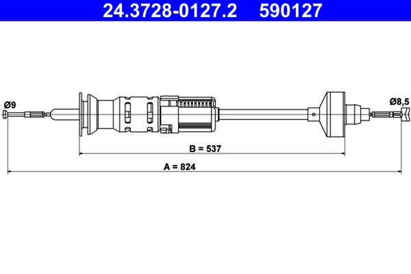 Kupplungsseil Kupplungszug Ate 24.3728-0127.2 FüR Golf Vw Vento 1H2 1E7 1H1 1H5-image