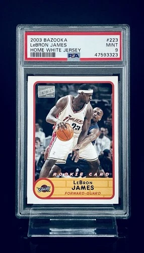 2003-04 Topps Bazooka #223 Lebron James White Jersey Rookie Card (RC) PSA 9 Mint