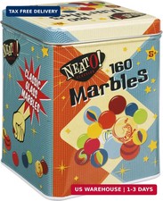 Neato Classics 160 Marbles in A Tin Box - Retro Nostalgia Glass Sho
