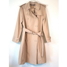 Norma Kamali Urbane Khaki Double Breasted Belted Trench Coat Medium NK389111