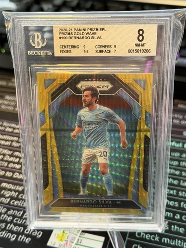 Bernardo Silva [Gold Prizm] #100 2020 Panini Prizm Premier League card