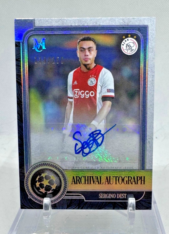 2019-20 Topps Museum UEFA SERGINO DEST Archival Autograph Rookie Auto /250 RC