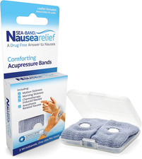 Anti-Nausea Acupressure Wristband for Motion  Morning Sickness, 1 Pair, Gray