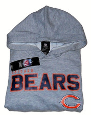 CHICAGO BEARS PULLOVER HOODED SWEATSHIRT YOUTH SIZE MEDIUM 10-12 - GRAY - NWT