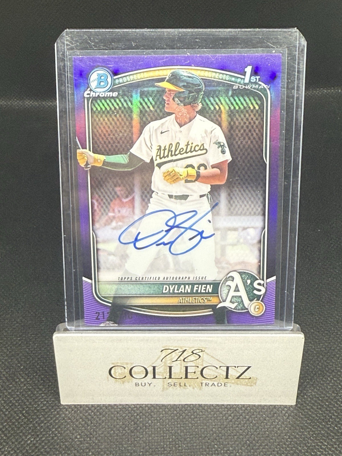 2025 Bowman Chrome 1st Dylan Fien Prospect Auto Purple Refractor #/250