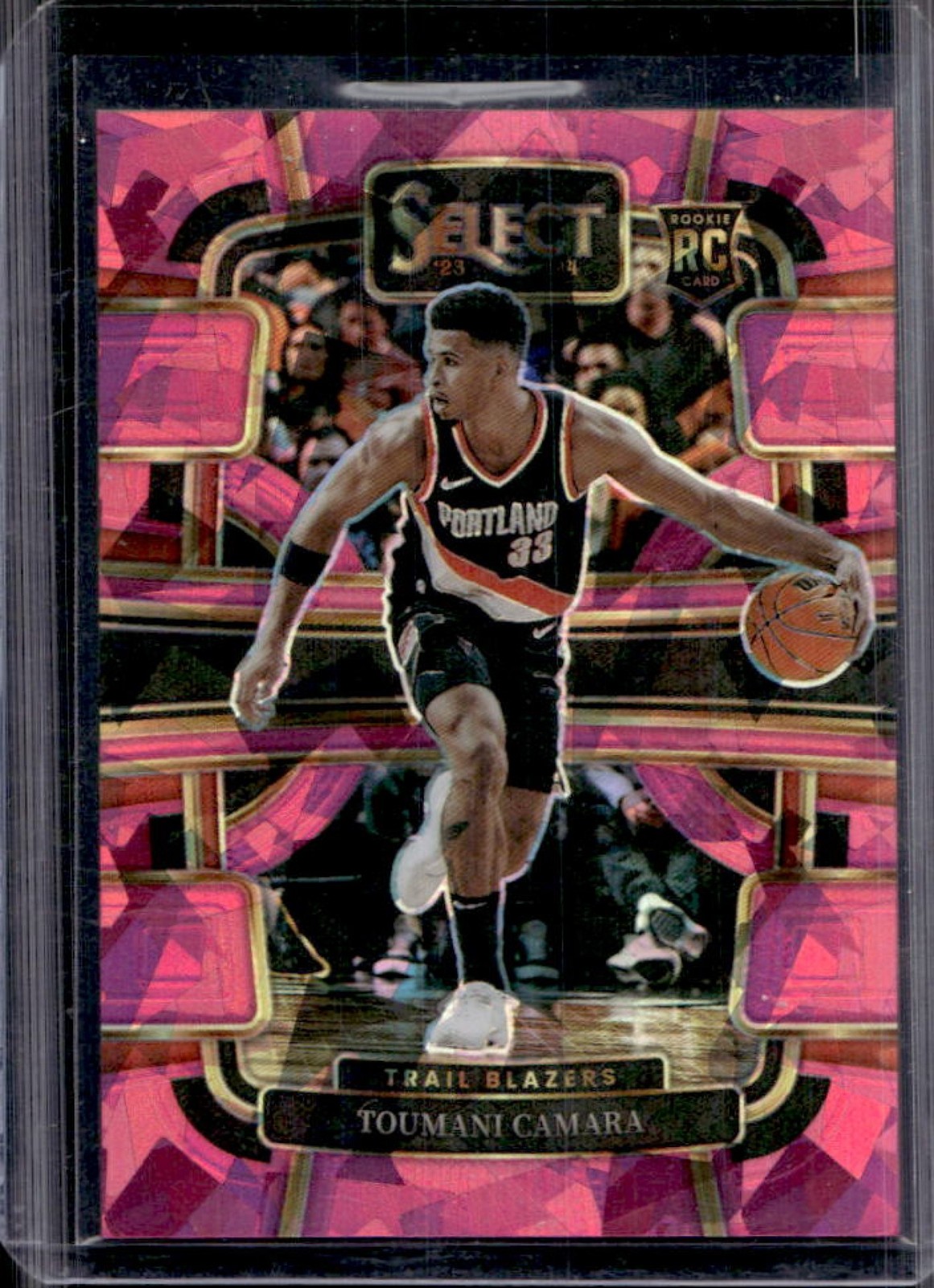 2023-24 Panini Select Toumani Camara RC Pink Cracked Ice Prizm Concourse #/99