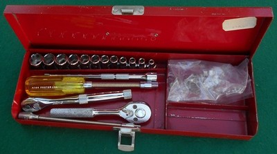 PROTO 17 pc 1/4'' dr METRIC Socket Wrench Set w/Box * FREE SHIPPING! *
