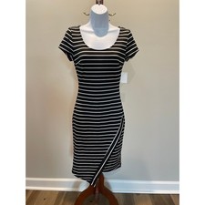 Charlotte Russe Striped Dress Size S Black White Made in USA New With Tag