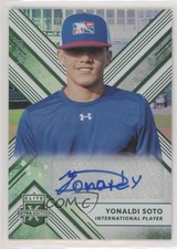 2018 Panini Elite Extra Edition Emerald Auto 17/25 Yonaldi Soto #176 Auto 1u6