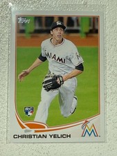 Topps 2013 Update Series Christian Yelich Rookie Card #US290 Base Set. rookie card picture