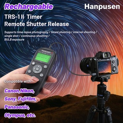 Wired Timer Remote Shutter Release for delay interval astrophotography shooting