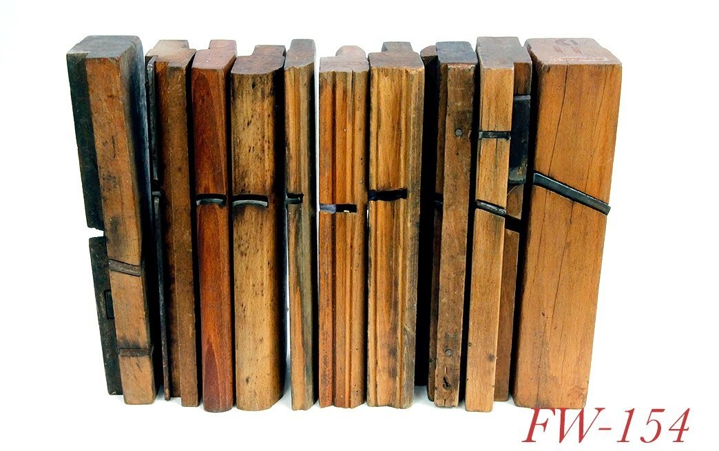 wood wooden MOLDING PLANE TOOL LOT Auburn Denison others Dado rounds rabbets